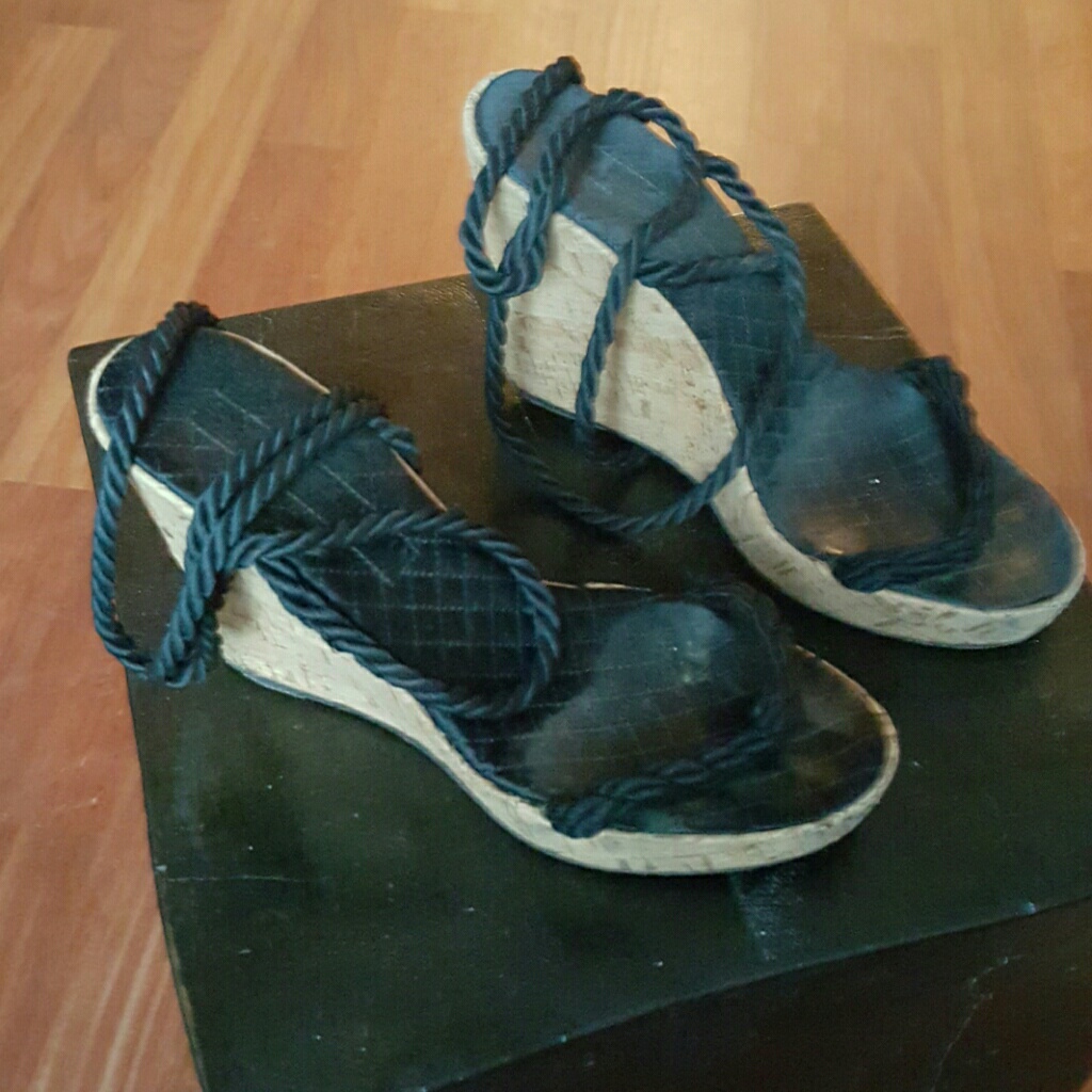 Donna Karan Silk Ankle Wrap Espadrilles